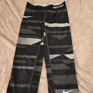 Nike Pro Black and White Patterned Leggings